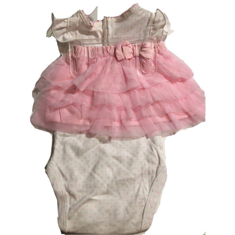 Girl Bodysuit with skirt. Pink And White. 3 Months Carter’s.. Easter - Picture 2 of 5